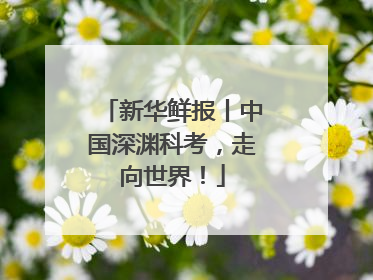 新华鲜报丨中国深渊科考，走向世界！